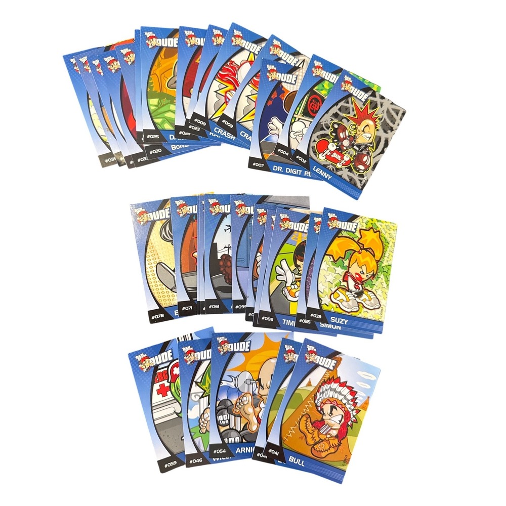 Tech Deck Dude Trading Cards Unisex OS Multicolor 2003 Vtg Lot 30ct 3 duplicates